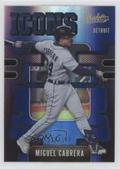 Miguel Cabrera [Spectrum Blue] Baseball Cards 2021 Panini Absolute Icons Prices
