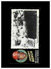 Johnny Bench Baseball Cards 1971 Topps Greatest Moments Prices