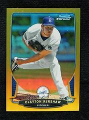 Clayton Kershaw [Gold Refractor] #220 Baseball Cards 2013 Bowman Chrome Prices