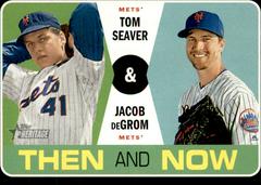 Jacob deGrom / Tom Seaver Baseball Cards 2020 Topps Heritage Then and Now Prices