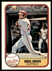 Greg Gross #18 Baseball Cards 1981 Fleer Prices
