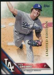 Zack Greinke #32 Baseball Cards 2016 Topps Limited Edition Prices