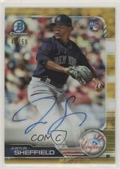 Justus Sheffield [Gold Refractor] #CRA-JS Baseball Cards 2019 Bowman Chrome Rookie Autographs Prices