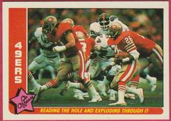 San Francisco 49ers [Reading the Hole and...] #73 Football Cards 1985 Fleer Team Action Prices
