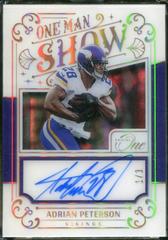 Adrian Peterson [Man Show Autograph Gold] #163 Football Cards 2022 Panini One Prices