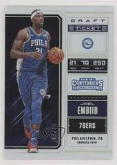 Joel Embiid [Blue Jersey] #24 Basketball Cards 2018 Panini Contenders Draft Picks Prices