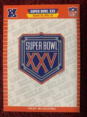 Super Bowl XXV #xxv Football Cards 1991 Pro Set Prices