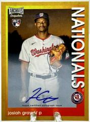 Josiah Gray [Gold] Baseball Cards 2022 Topps Archives Snapshots Autographs Prices