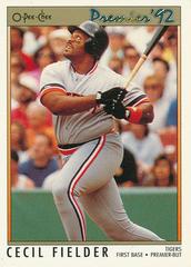 Cecil Fielder Baseball Cards 1992 O Pee Chee Premier Prices