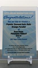 Bryce Harper [Orange] Baseball Cards 2023 Topps Pristine Popular Demand Autograph Relic Prices