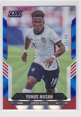 Yunus Musah [Blue Laser] Soccer Cards 2021 Panini Score FIFA Prices