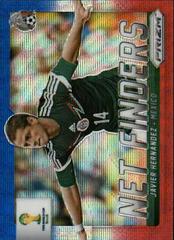 Javier Hernandez [Blue & Red Wave Prizm] Soccer Cards 2014 Panini Prizm World Cup Net Finders Prices