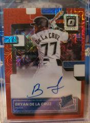 Bryan De La Cruz [Red Mojo] #RRS-BC Baseball Cards 2022 Panini Donruss Optic Rated Rookie Signatures Prices