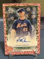 Pete Alonso [Red Metallic] #WHA-PA Baseball Cards 2022 Topps Holiday Autographs Prices