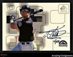 Todd Helton [Gold] #THe Baseball Cards 1999 SP Signature Autographs Prices