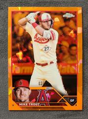 Mike Trout [Orange] Baseball Cards 2023 Topps Chrome Sapphire Prices