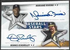 Mariano Rivera, Dennis Eckersley Baseball Cards 2022 Topps Baseball Stars Dual Autographs Prices