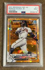 Ronald Acuna Jr. [Orange] Baseball Cards 2021 Bowman Chrome Sapphire Prices