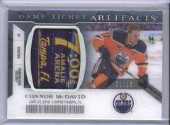 Connor McDavid Hockey Cards 2022 Upper Deck Artifacts Game Ticket Prices