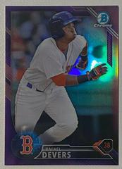 Rafael Devers [Chrome Purple Refractor] Baseball Cards 2016 Bowman Prospects Prices