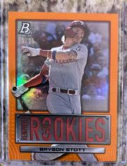 Bryson Stott [Orange] #RR-20 Baseball Cards 2022 Bowman Platinum Renowned Rookies Prices