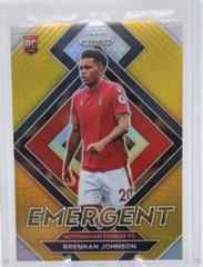 Brennan Johnson [Gold] Soccer Cards 2022 Panini Prizm Premier League Emergent Prices