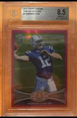 Andrew Luck [Passing Pink Refractor] #1 Football Cards 2012 Topps Chrome Prices