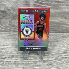 Coby White [SP Autograph Red] #102 Basketball Cards 2019 Panini Contenders Optic Prices