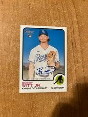 Bobby Witt Jr. Baseball Cards 2022 Topps Heritage Real One Autographs Prices