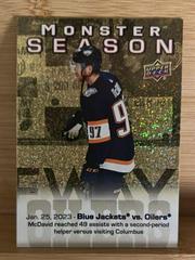 Connor McDavid [Gold] #MS-49 Hockey Cards 2023 Upper Deck Monster Season Prices