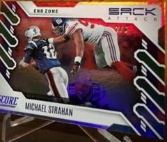 Michael Strahan [Green] Football Cards 2022 Panini Score Sack Attack Prices