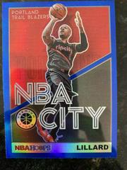 Damian Lillard [Blue] Basketball Cards 2019 Panini Hoops Premium Stock NBA City Prices