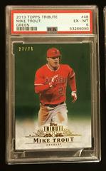 Mike Trout [Green] #48 Baseball Cards 2013 Topps Tribute Prices