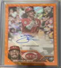 Jonathan India [Orange Wave] #AC-JIN Baseball Cards 2023 Topps Chrome Update Autographs Prices