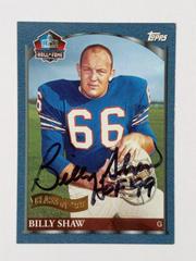 Billy Shaw #HOF2 Football Cards 1999 Topps Hall of Fame Autograph Prices