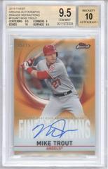 Mike Trout [Orange Refractor] #MT Baseball Cards 2019 Topps Finest Origins Autograph Prices