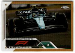 Fernando Alonso [Gold Refractor] #106 Racing Cards 2023 Topps Chrome Formula 1 Prices