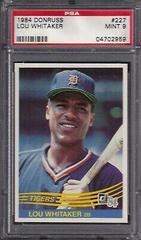 Lou Whitaker #227 Baseball Cards 1984 Donruss Prices