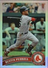 Dustin Pedroia [Red Refractor] #161 Baseball Cards 2011 Topps Chrome Prices