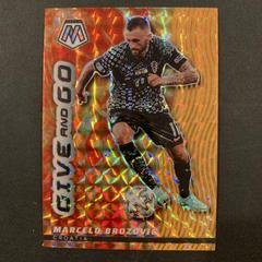 Marcelo Brozovic [Orange Fluorescent] Soccer Cards 2021 Panini Mosaic Road to FIFA World Cup Give and Go Prices