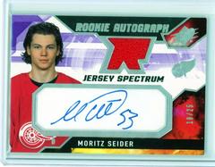 Moritz Seider [Spectrum] Hockey Cards 2021 SPx Rookie Auto Jersey Prices