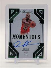 Dennis Rodman [Emerald] #7 Basketball Cards 2022 Panini Flawless Momentous Autograph Prices