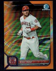 Mike Trout [Orange] Baseball Cards 2022 Bowman Chrome Prices