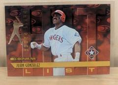 Juan Gonzalez [Gold] Baseball Cards 1997 Panini Donruss Press Proof Prices