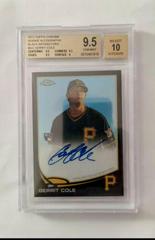 Gerrit Cole [Black Refractor] #GC Baseball Cards 2013 Topps Chrome Rookie Autograph Prices
