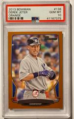 Derek Jeter [Orange] Baseball Cards 2013 Bowman Prices