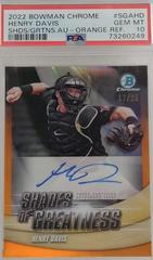 Henry Davis [Orange] #SGA-HD Baseball Cards 2022 Bowman Chrome Shades of Greatness Autographs Prices