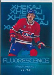 Arber Xhekaj [Blue] #F-15 Hockey Cards 2022 Upper Deck Fluorescence Prices