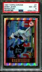 Derek Jeter [Refractor] #7 Baseball Cards 1997 Topps Chrome Prices