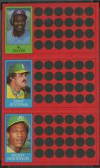 Al Oliver, Dave Revering, Rickey Henderson Baseball Cards 1981 Topps Scratch Offs Prices